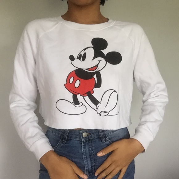 Mickey Mouse Cropped Sweater - Picture 2 of 3